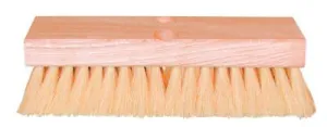 Magnolia Brush Deck Scrub Brushes, 12 in Hardwood Block, 2 in Trim L, White Tampico, 212