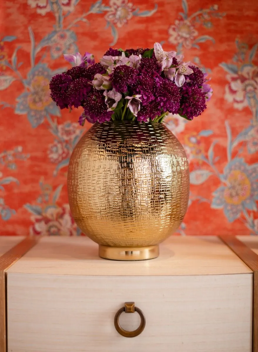 Mali Medium Cache Pot / Brass