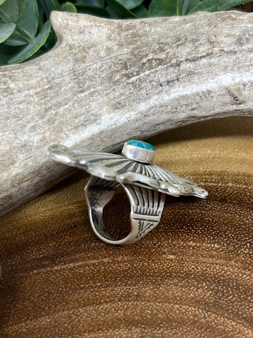Mandy Oval Turquoise Concho Ring