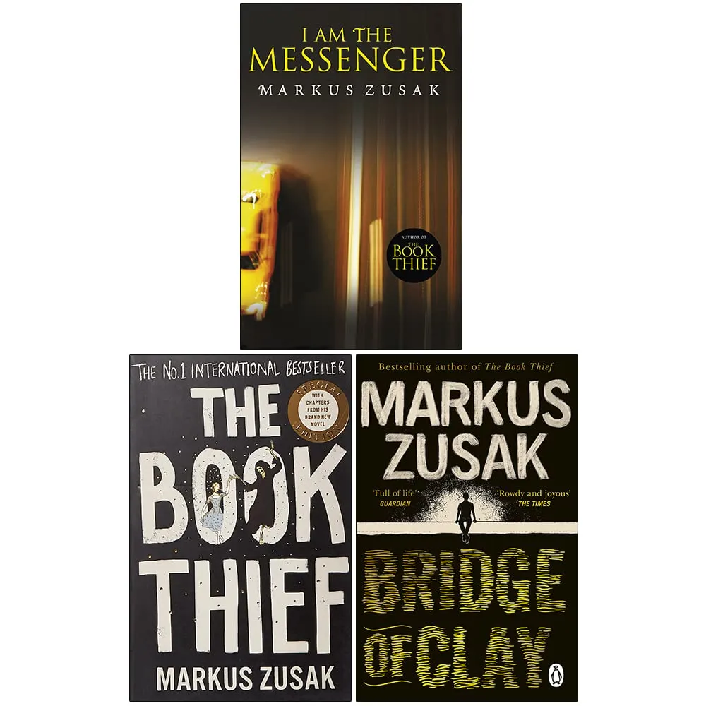 Markus Zusak Collection 3 Books Set (I Am the Messenger, Bridge of Clay, The Book Thief)