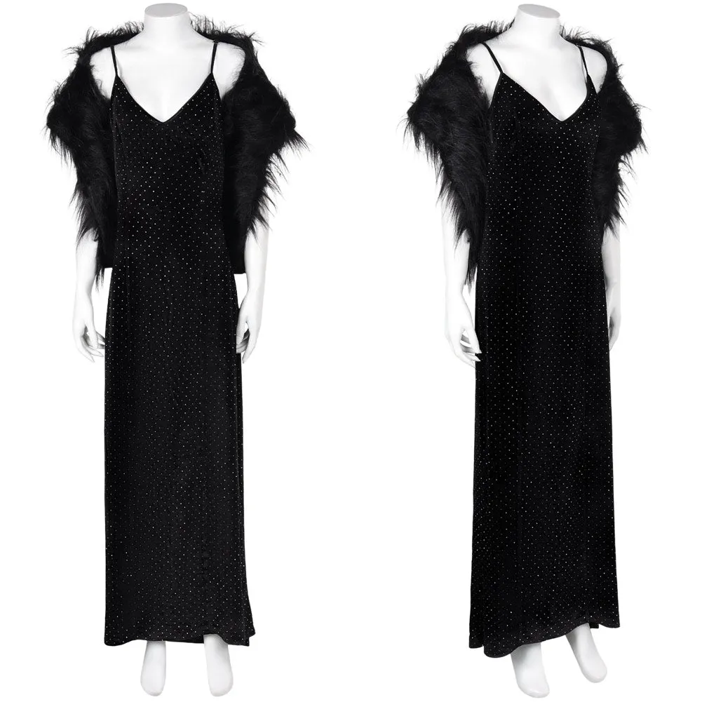Mean Girls 2024 Regina George Homecoming Black Queen Gown Dress Cosplay Costume Outfits