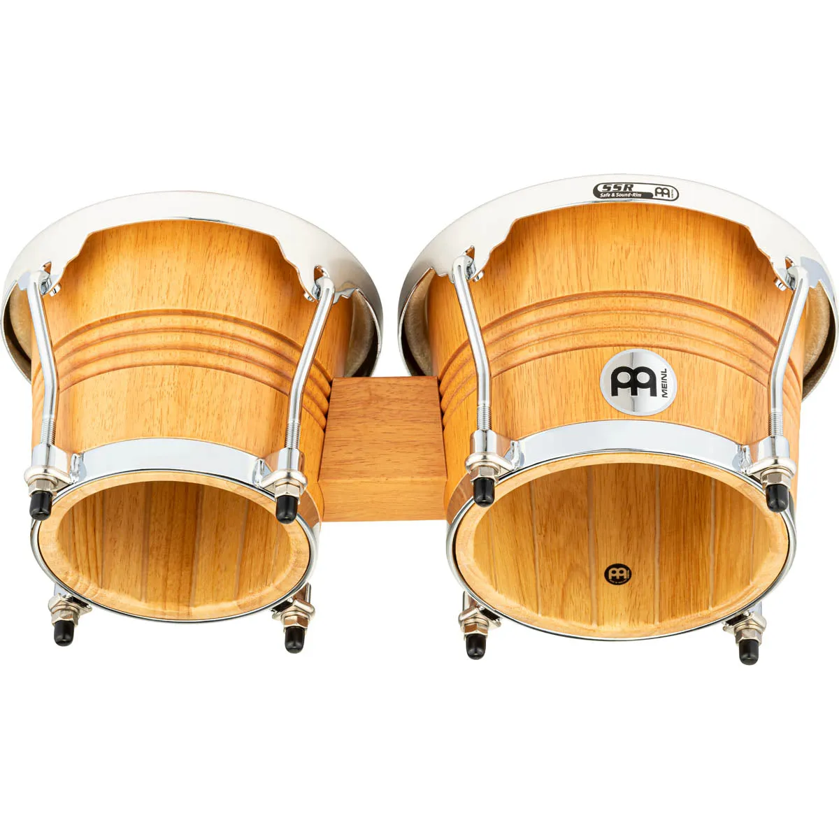 Meinl Wood Series Bongo in Super Natural with Chrome Hardware - 6 ¾"   8"
