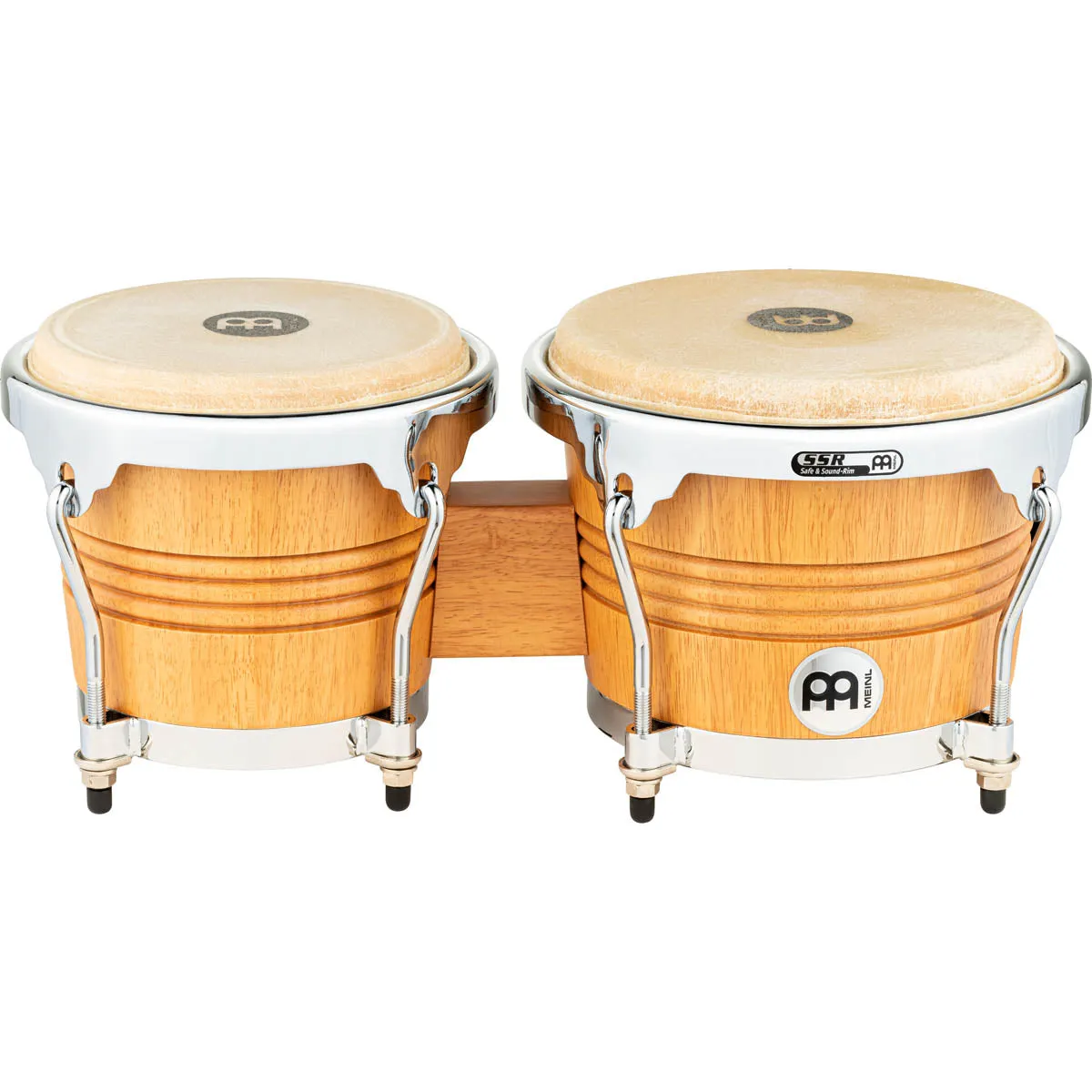 Meinl Wood Series Bongo in Super Natural with Chrome Hardware - 6 ¾"   8"
