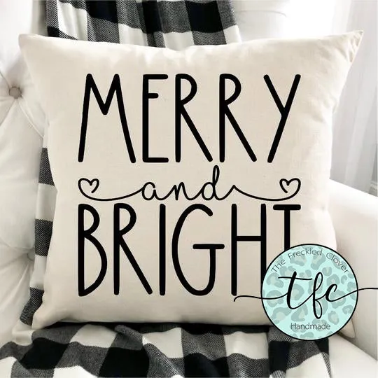 {Merry and Bright} pillow cover