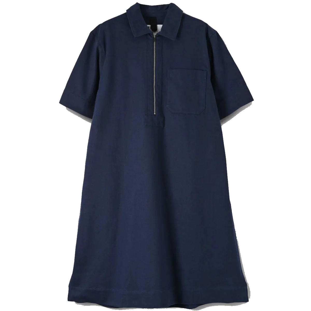 MHL W' Utility Dress Worn Cotton Drill Indigo