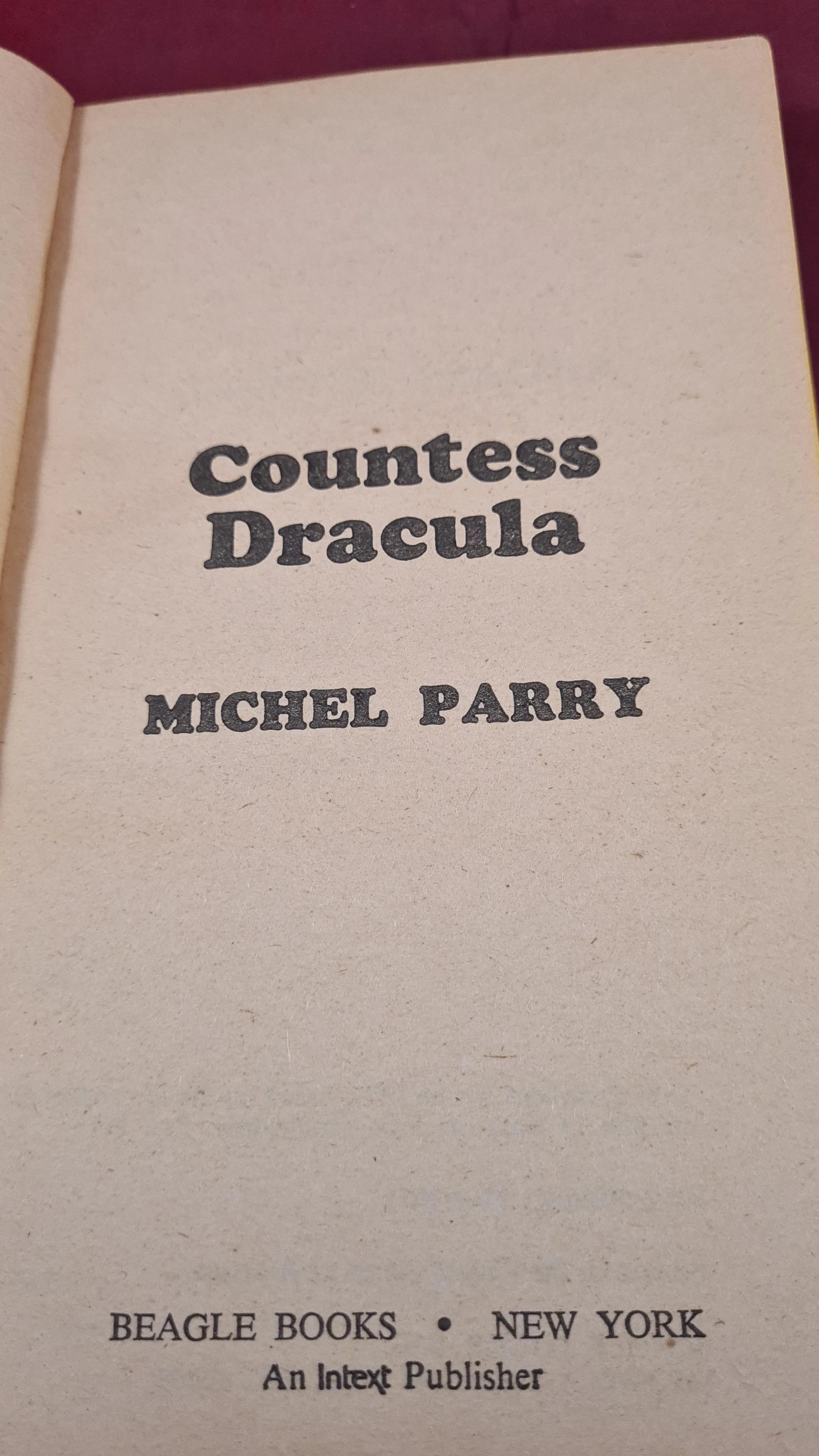 Michel Parry - Countess Dracula, Beagle Books, 1971, First US Paperbacks