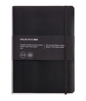 Miquelrius Flexible Handmade Leather Journal 300 Graph Sheets/600 Pages, (6 x 8) / Elastic closure