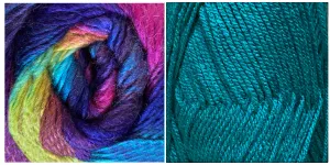 MISTY   TEAL - Falling Leaves Scarf YARN KIT