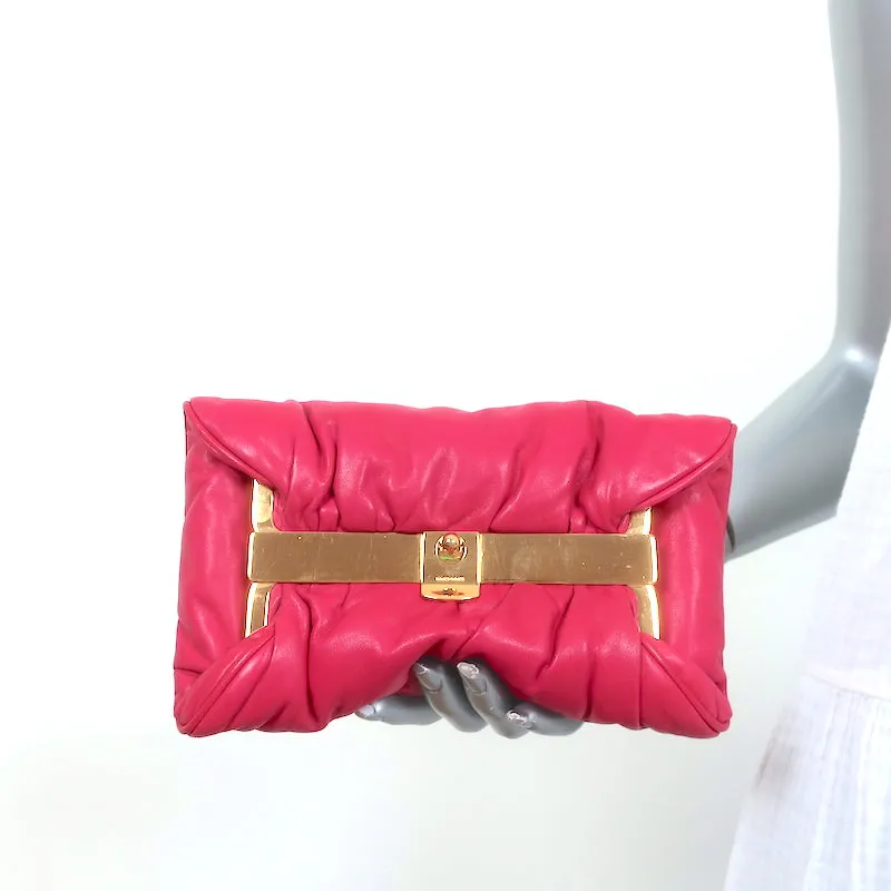 Miu Miu Frame Clutch Peony Leather Small Bag