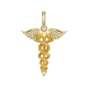 Moissanite Staff of Hermes Pendant