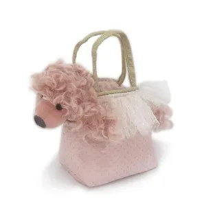 MON AMI - Pink Poodle Plush Toy In Purse Paris