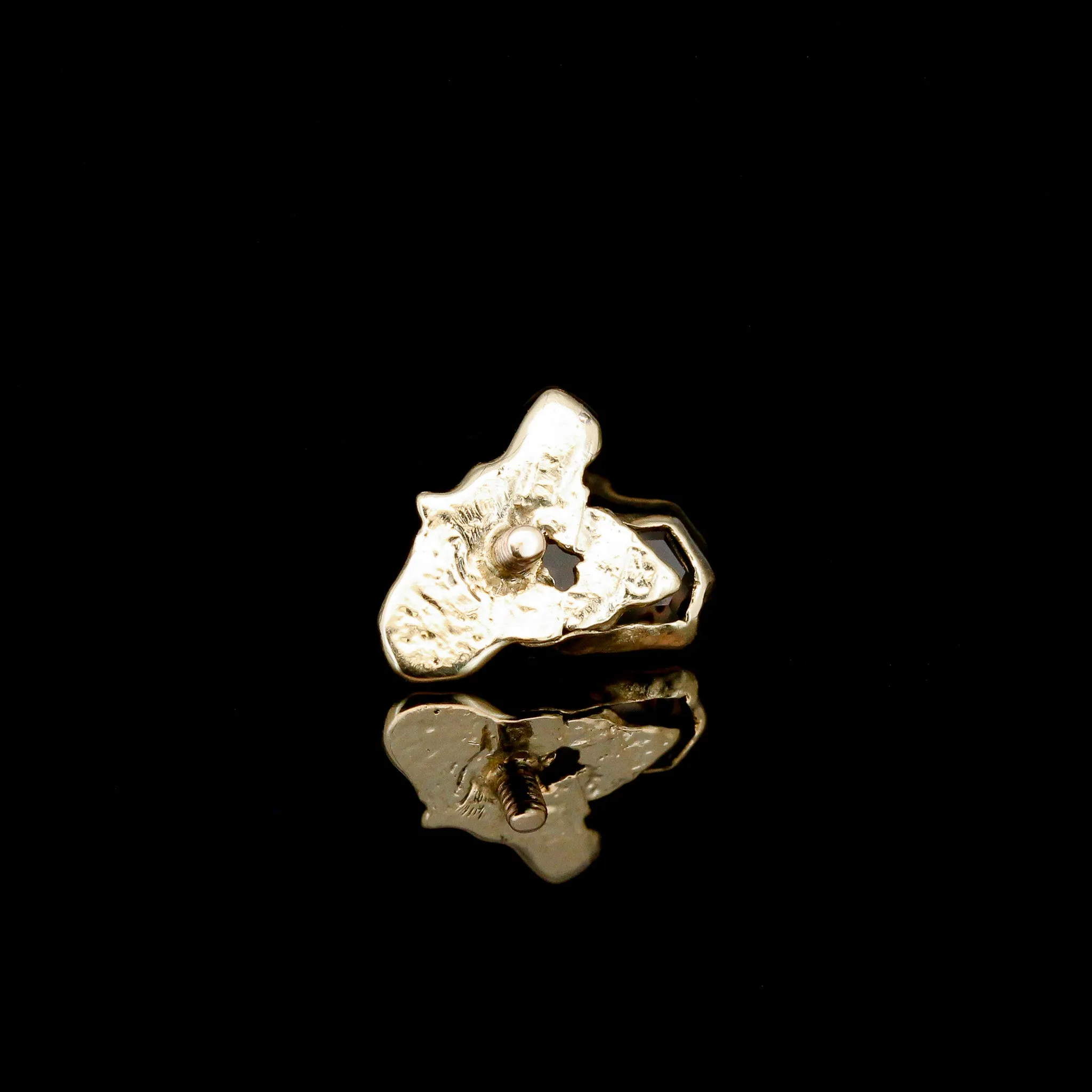 Montana Agate in 14kt Yellow Gold- 14ga Threaded end