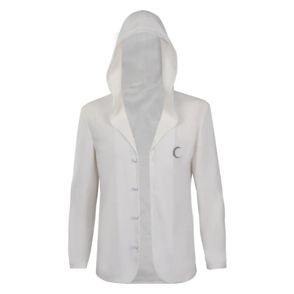 Moon Knight  Marc Spector Cosplay Costumes Hooded Hacket Coat  Halloween Carnival Suit
