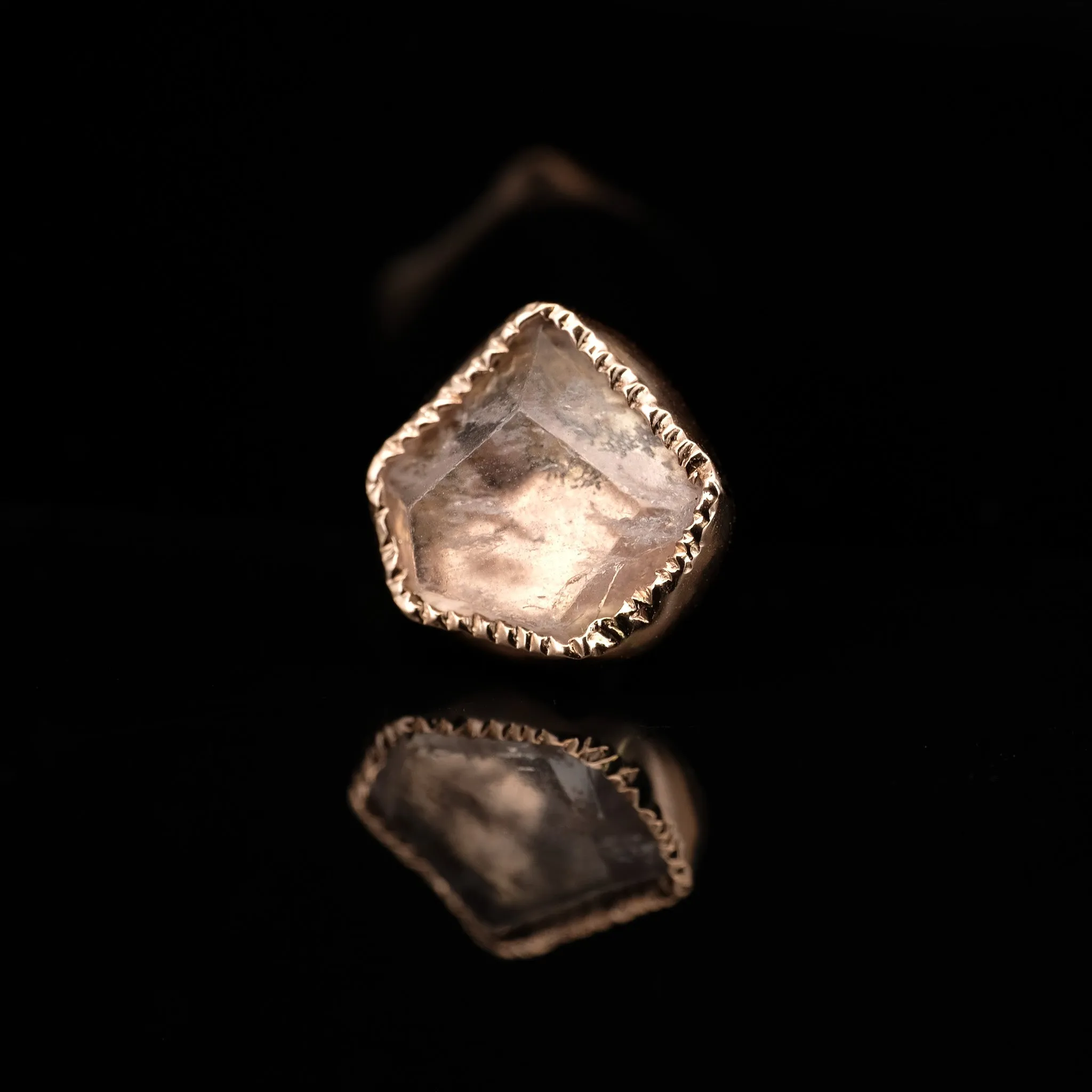 Morganite in Rose Gold  - Threaded End - 14ga