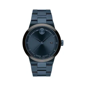 Movado Bold Men's Watch Blue Tone Case Quartz