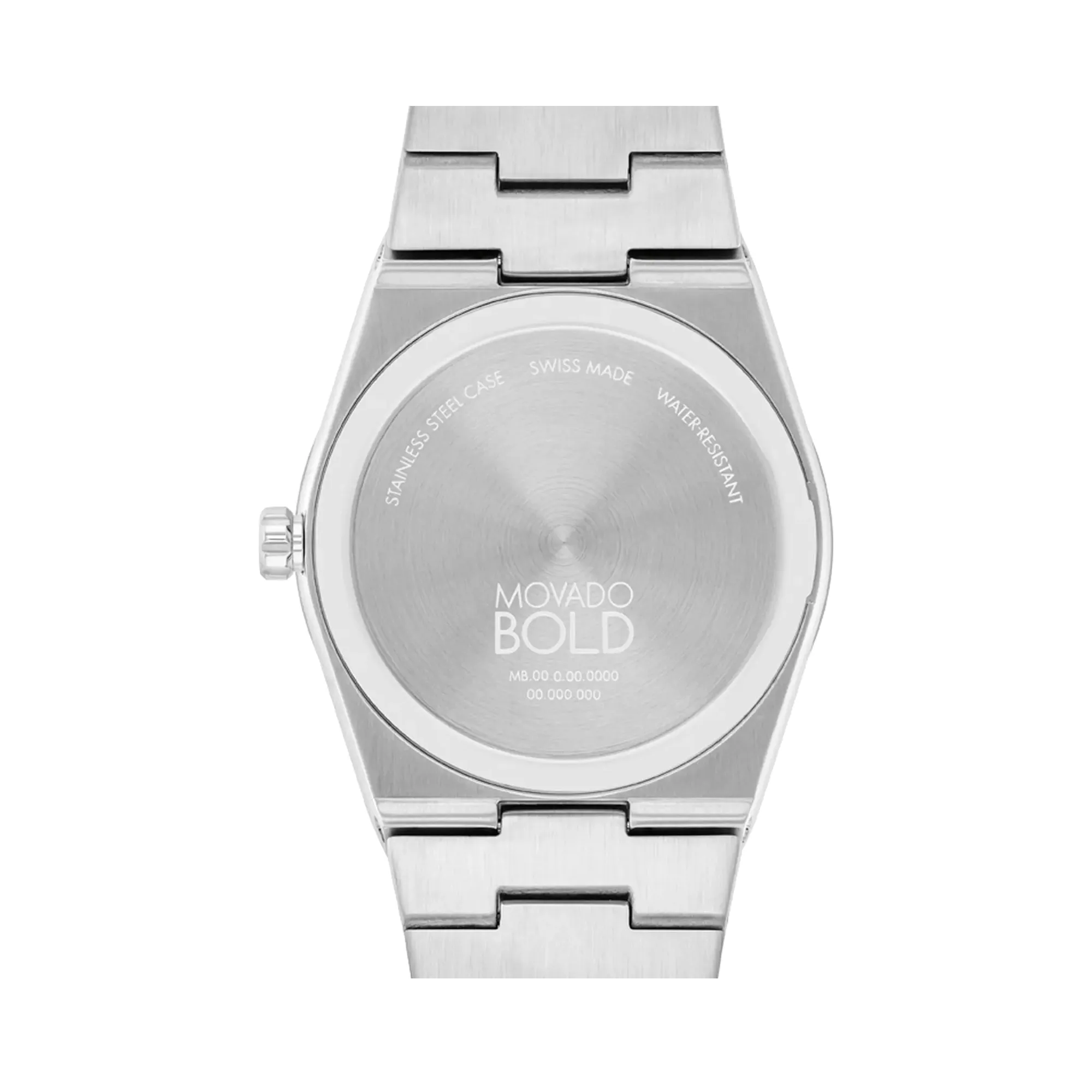 Movado Bold Men's Watch Silver Tone Case Blue Dial Quartz