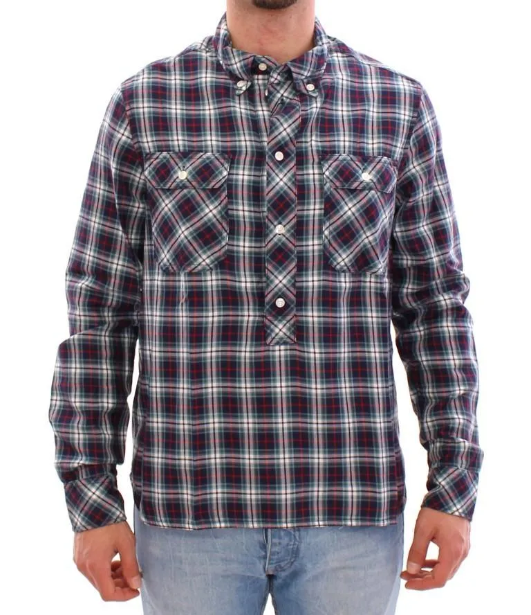 Multicolor Checkered Button Casual Shirt
