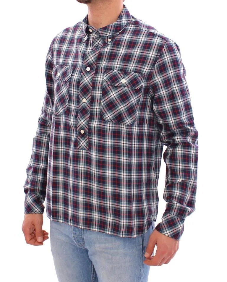 Multicolor Checkered Button Casual Shirt