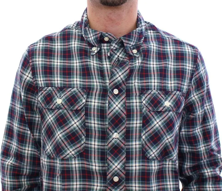 Multicolor Checkered Button Casual Shirt