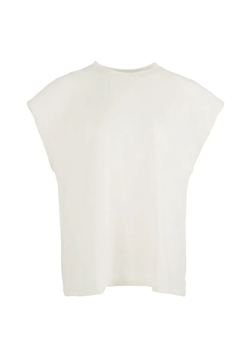 Muscat  - Bold Shoulder Tee - Powder