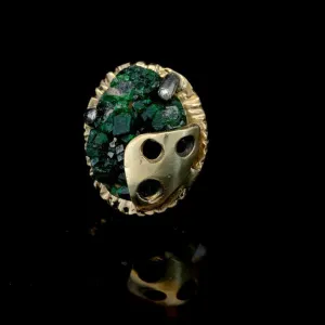 Mushroom & Uvarovite - 14ga Threaded End