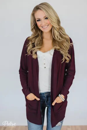 Must Have Soft Cardigan- Plum