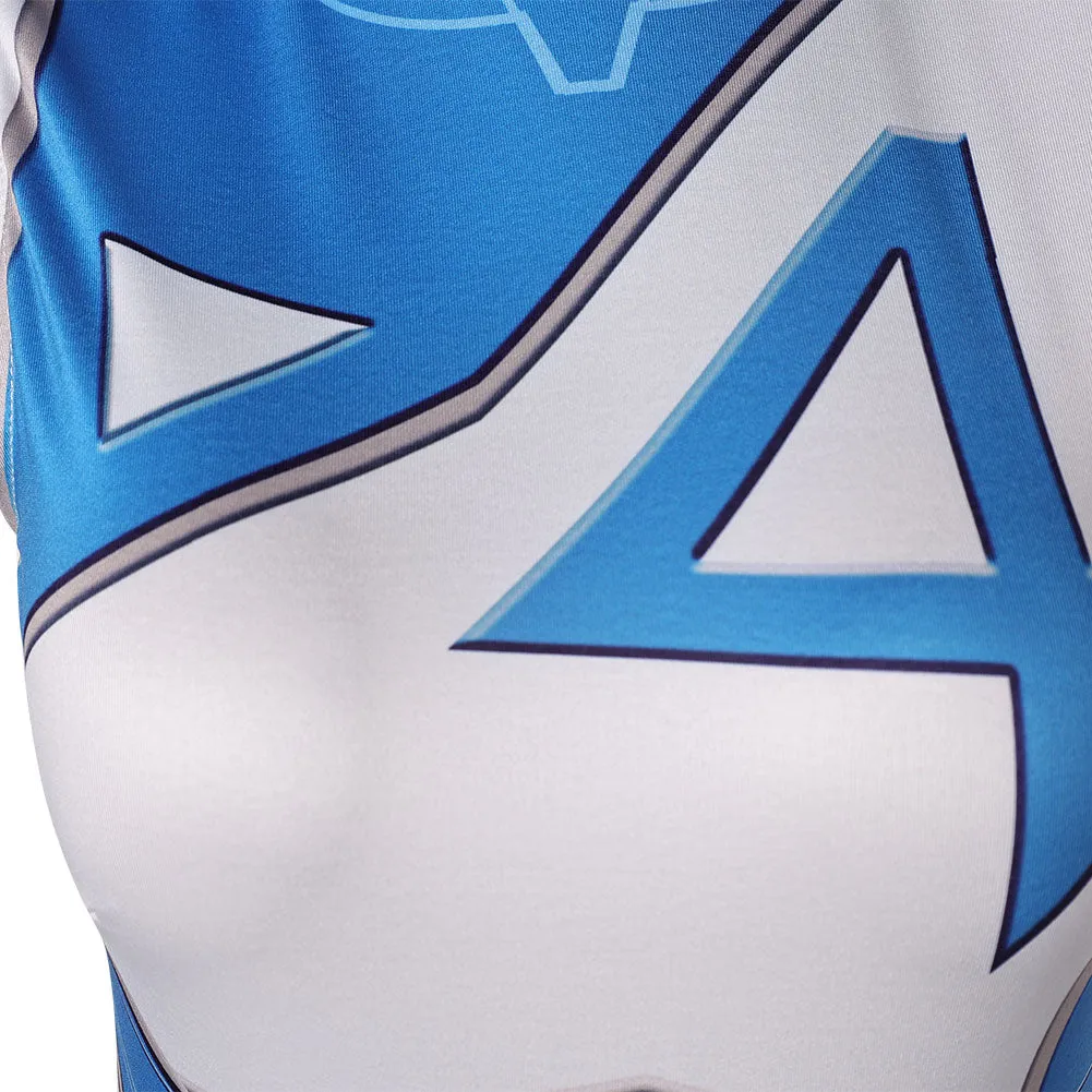 Mv Rivals Susan Storm Invisible Woman Cosplay Costume Female Blue White Swimwear Halloween Carnival Suit