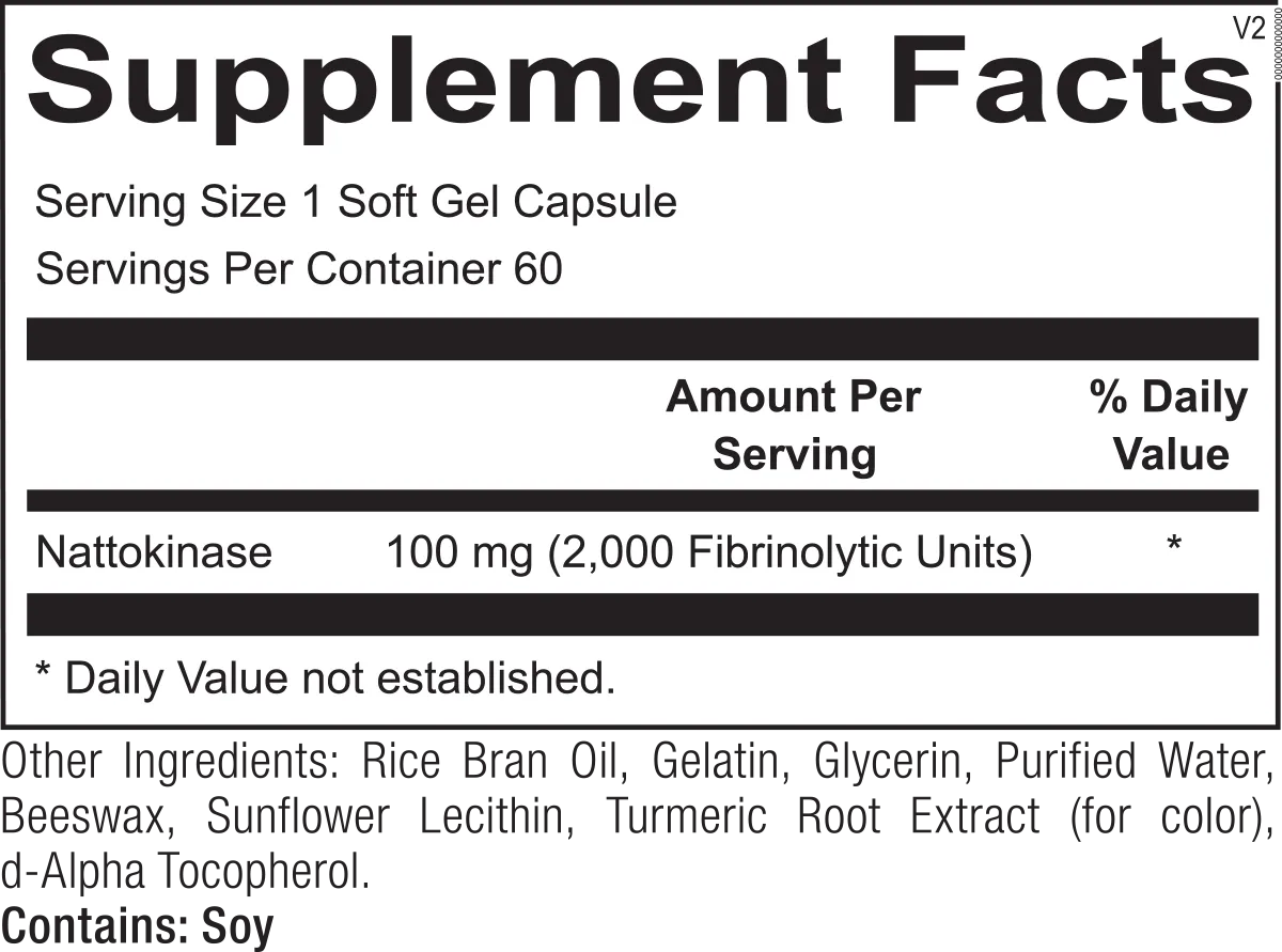 Nattokinase - 60 Softgels, Vegan, Gluten Free