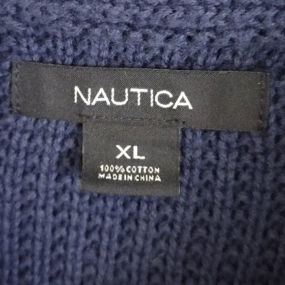 Nautica blue 100% cotton sweater size XL