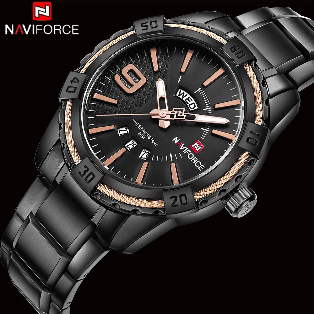 NAVIFORCE Stylish Trendy Waterproof Quartz Watch for Men | NF 57