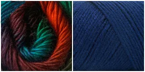 NAVY   BIRD OF PARADISE - Calla Lily Shawl KIT