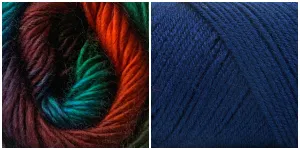 NAVY   BIRD OF PARADISE - Embossed Phoenix Scarf KIT