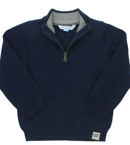 Navy Quarter-Zip Sweater