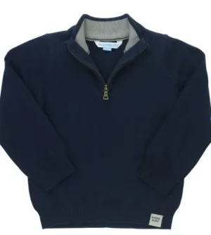 Navy Quarter-Zip Sweater