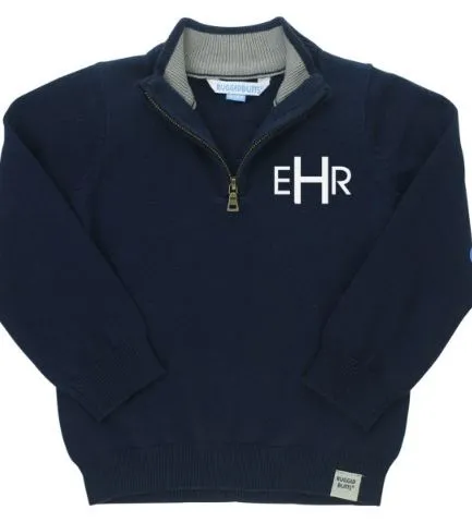 Navy Quarter-Zip Sweater