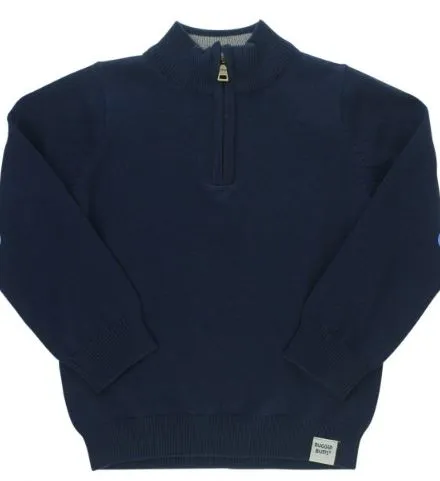 Navy Quarter-Zip Sweater