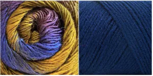 NAVY  SPLENDOR - Embossed Phoenix Scarf KIT