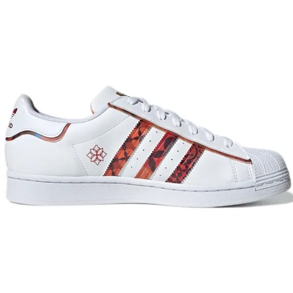 New - Adidas Superstar Chinese/Lunar New Year - Men’s 7.5 - white and ruby - nwt