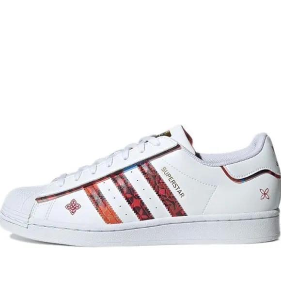 New - Adidas Superstar Chinese/Lunar New Year - Men’s 7.5 - white and ruby - nwt