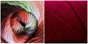 (NEW) DARK FUCHSIA   CROSSROADS - Embossed Natura Shawl KIT