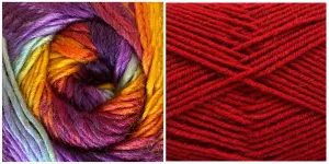 (NEW) RED   EASY TO LOVE - Embossed Natura Shawl KIT