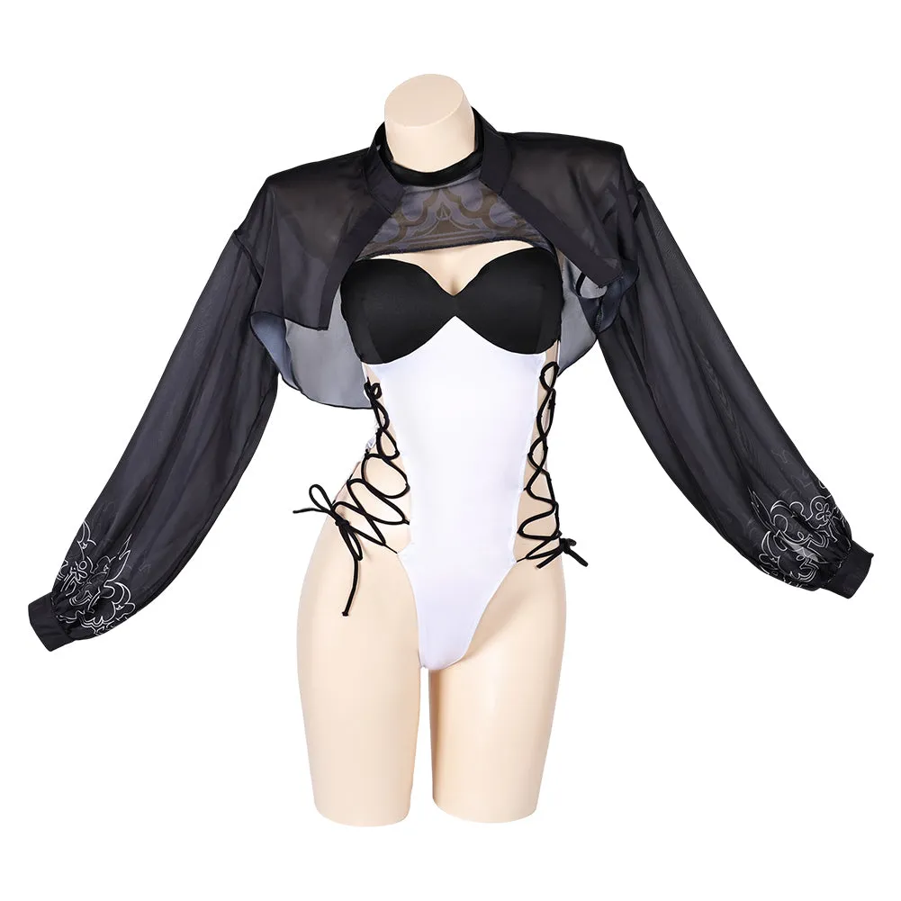 NieR: Automata Ver1.1a YoRHa No.2 Type B Original ONE PIECE Black-white Swimsuit Swimwear Cosplay Costume Outfits