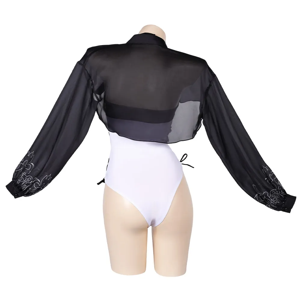 NieR: Automata Ver1.1a YoRHa No.2 Type B Original ONE PIECE Black-white Swimsuit Swimwear Cosplay Costume Outfits