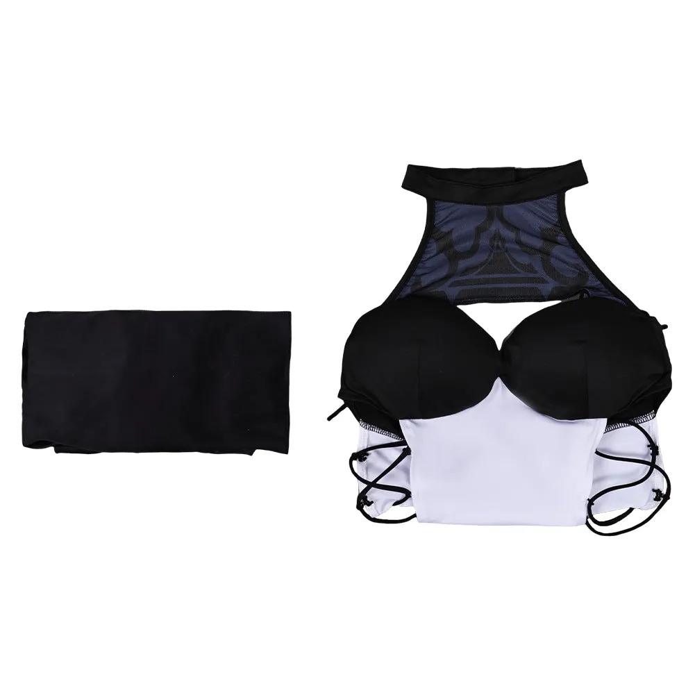 NieR: Automata Ver1.1a YoRHa No.2 Type B Original ONE PIECE Black-white Swimsuit Swimwear Cosplay Costume Outfits