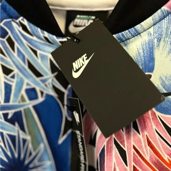 Nike Women's Floral Bomber Jacket Multicolor Size XS Zip Closure