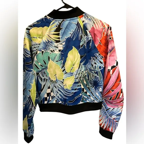 Nike Women's Floral Bomber Jacket Multicolor Size XS Zip Closure