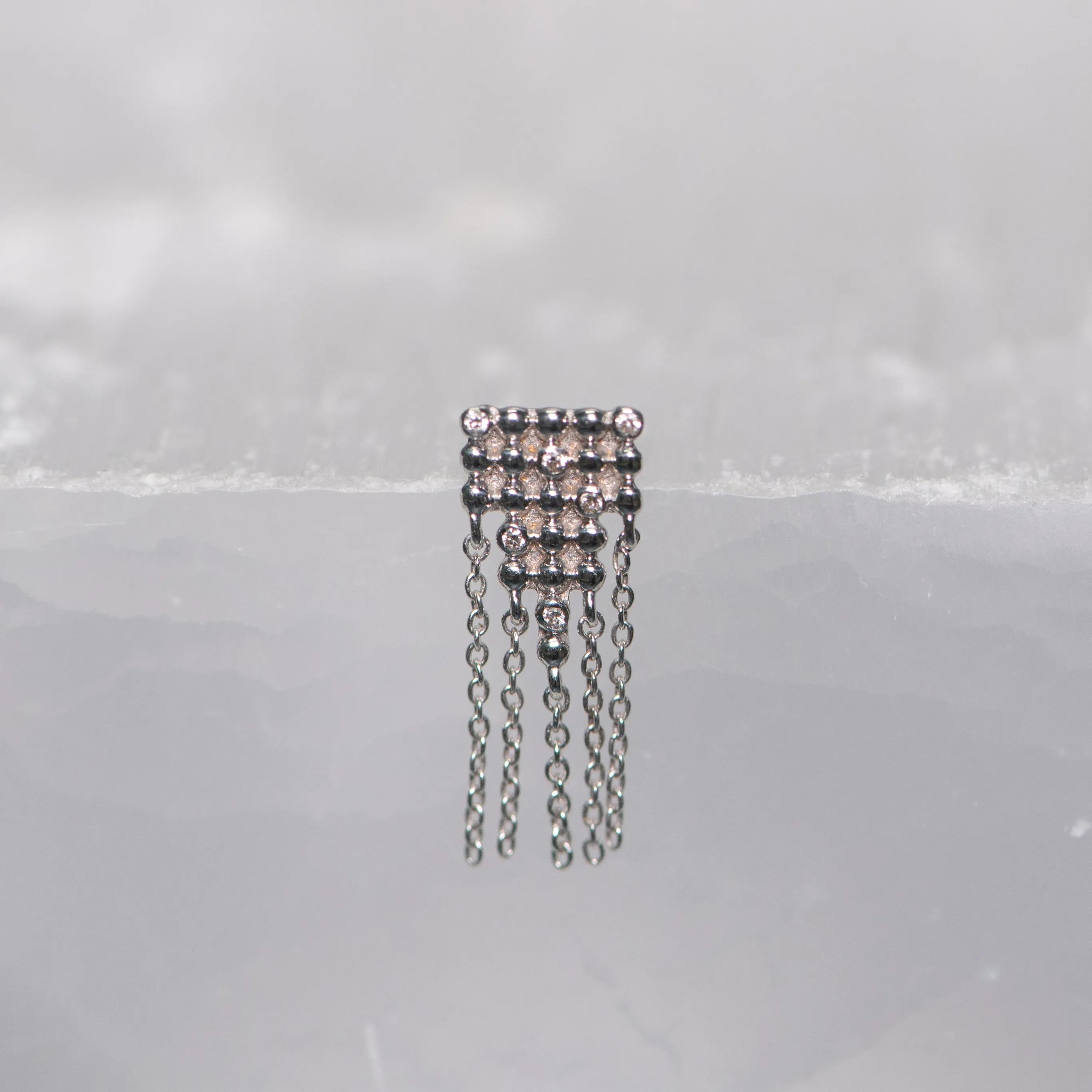Not So Secret Threaded End & Post with Diamonds