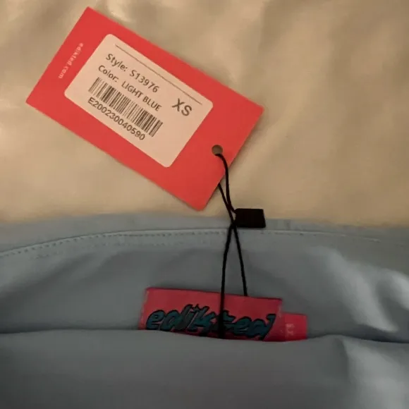 NWT EDIKTED Assymetric Gathered Mini Dress!