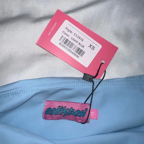 NWT EDIKTED Assymetric Gathered Mini Dress!