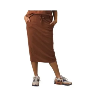 NWT Prana Cozy Up Midi Skirt stretch size XSmall orange brown rust New